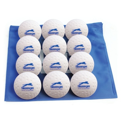 Slazenger Match Dimple Hockey Ball, White - Bag of 12