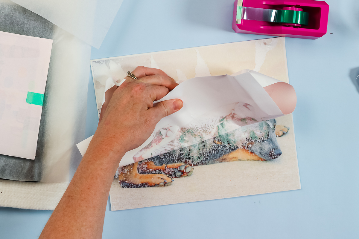 removing sublimation paper from htv