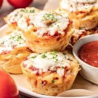 A small stack of Spaghetti Muffins.