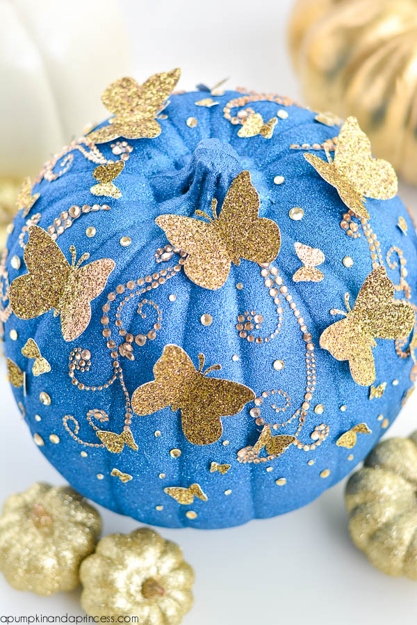 glitter painted pumpkin idea