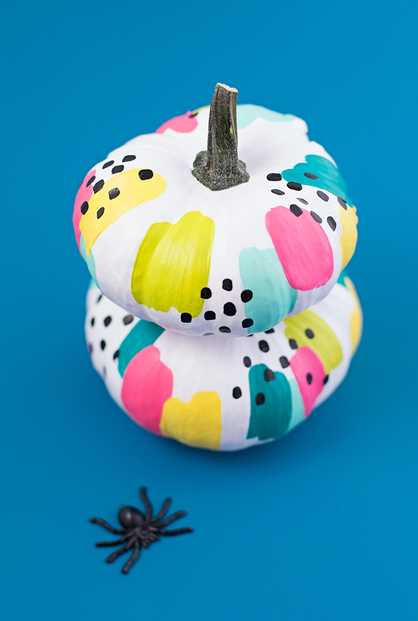 abstract painted pumpkins