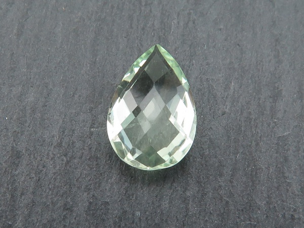 Green Amethyst Faceted Pear 12mm