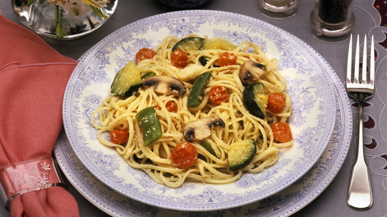 Bowl of pasta primavera