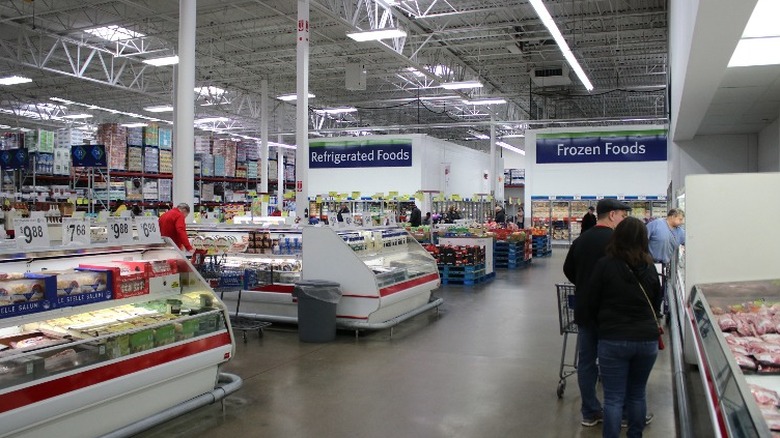 Sam's Club interior with shoppers