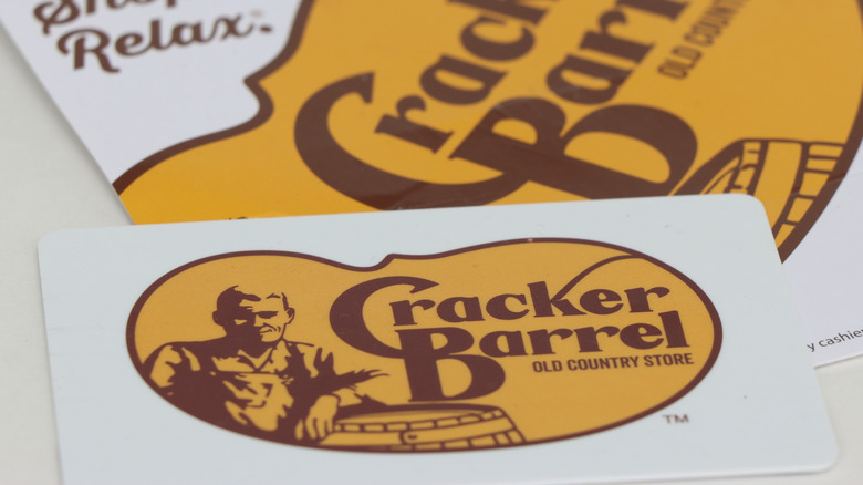 Cracker Barrel logo on card