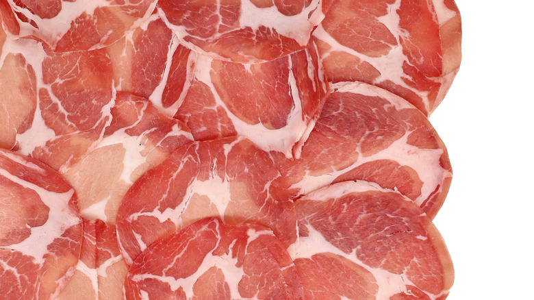 Thin slices of capicola