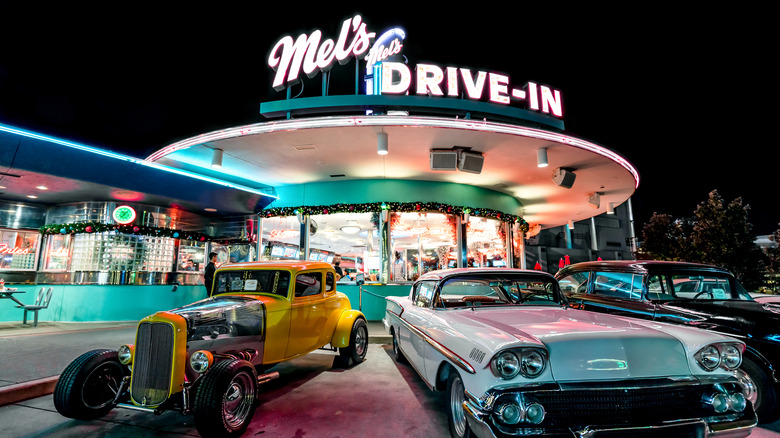 Vintage photo of a drive-in restaurant