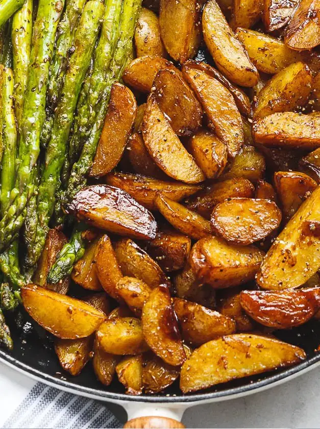 Balsamic Baby Potatoes With Asparagus