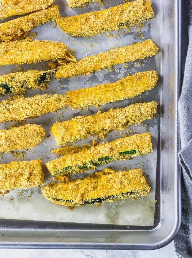 Baked Zucchini Fries (Gluten Free, Vegan)