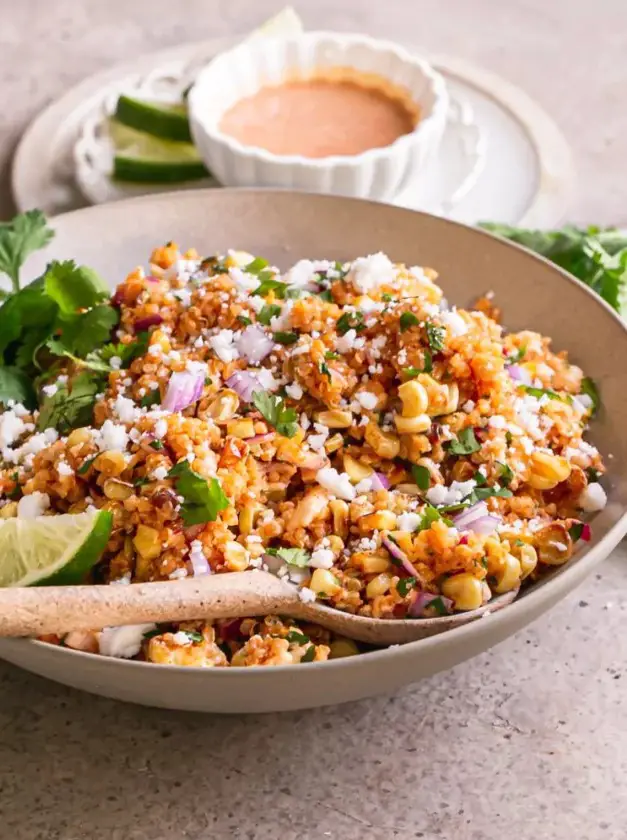 Dairy-Free Mexican Street Corn Quinoa Salad