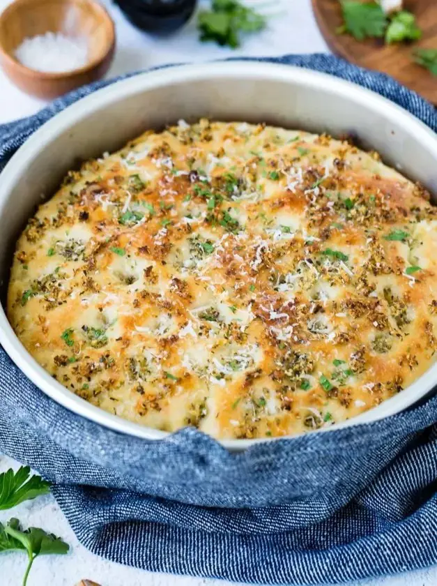 Garlic Parmesan Focaccia Bread