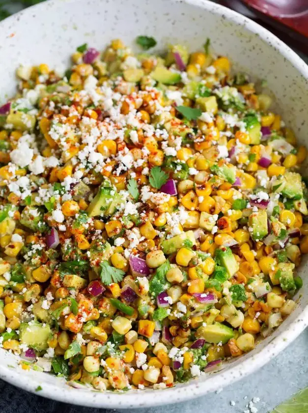 Mexican Street Corn Salad with Avocado