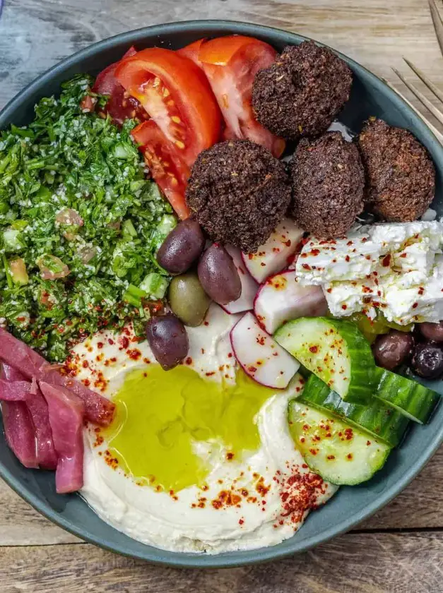 Loaded Mediterranean Falafel Bowl