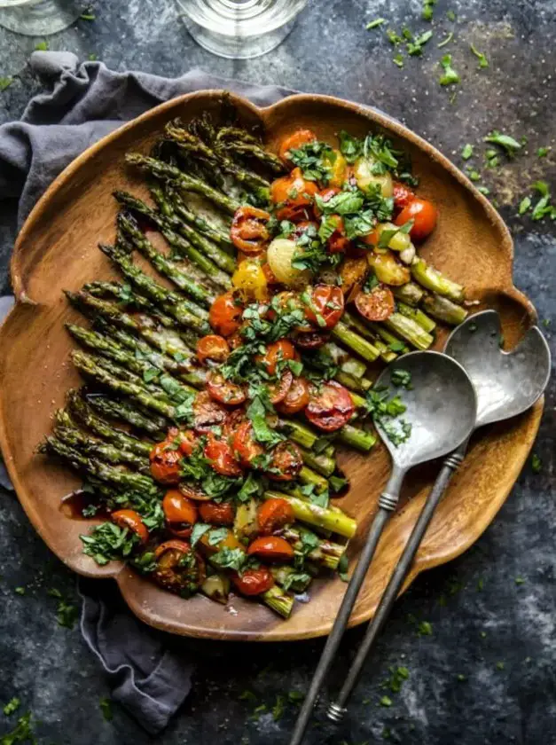 Caprese Roasted Asparagus