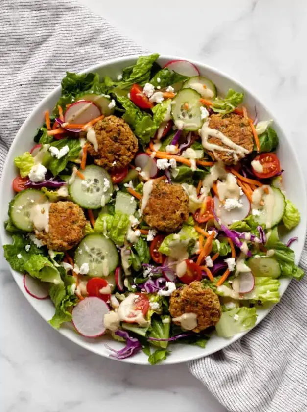 Baked Falafel Salad