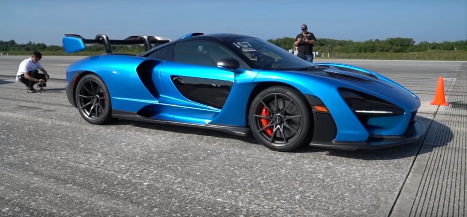 Watch the Mighty McLaren Senna Reach 204 MPH on an Airport Runway