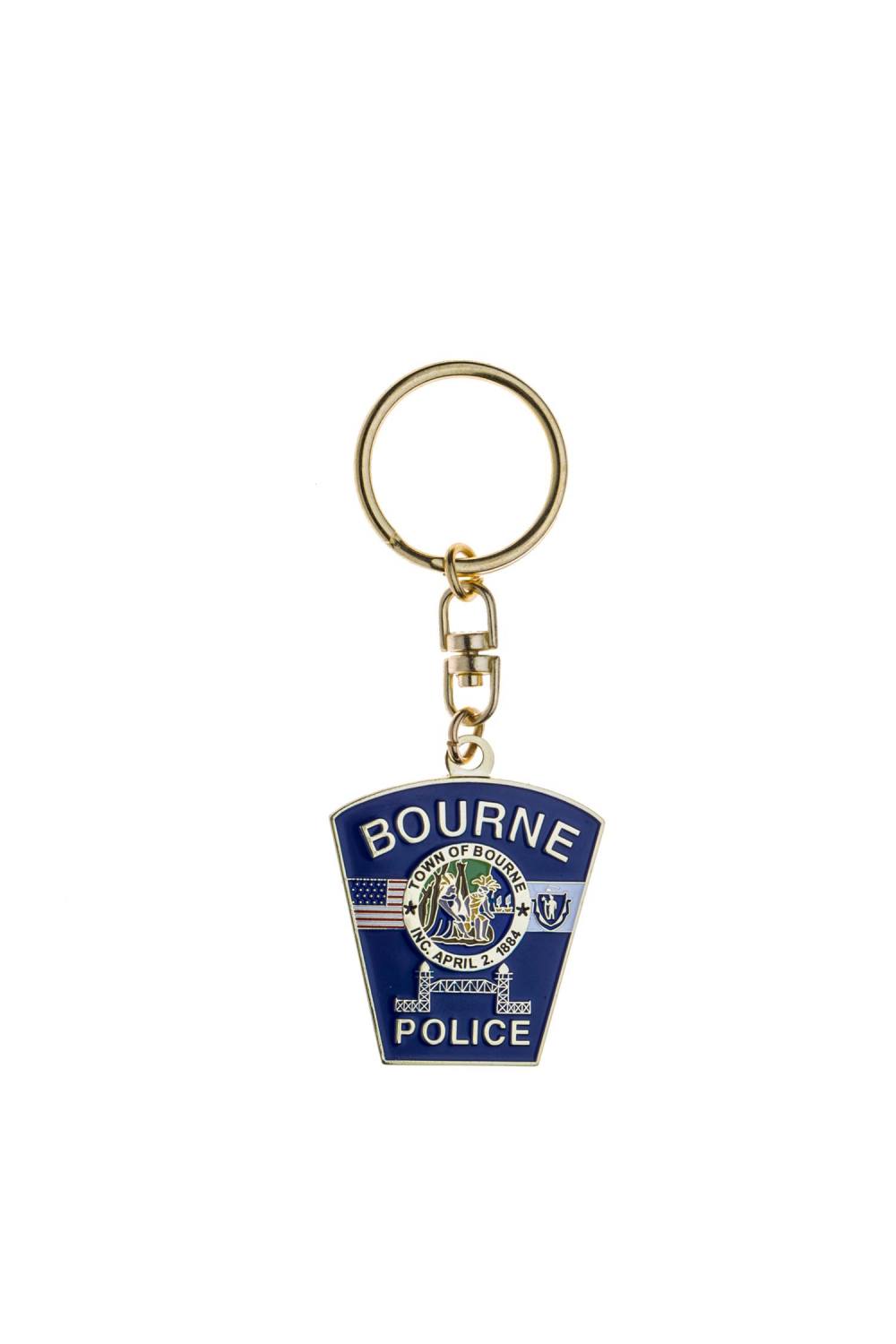 Metal police keychains