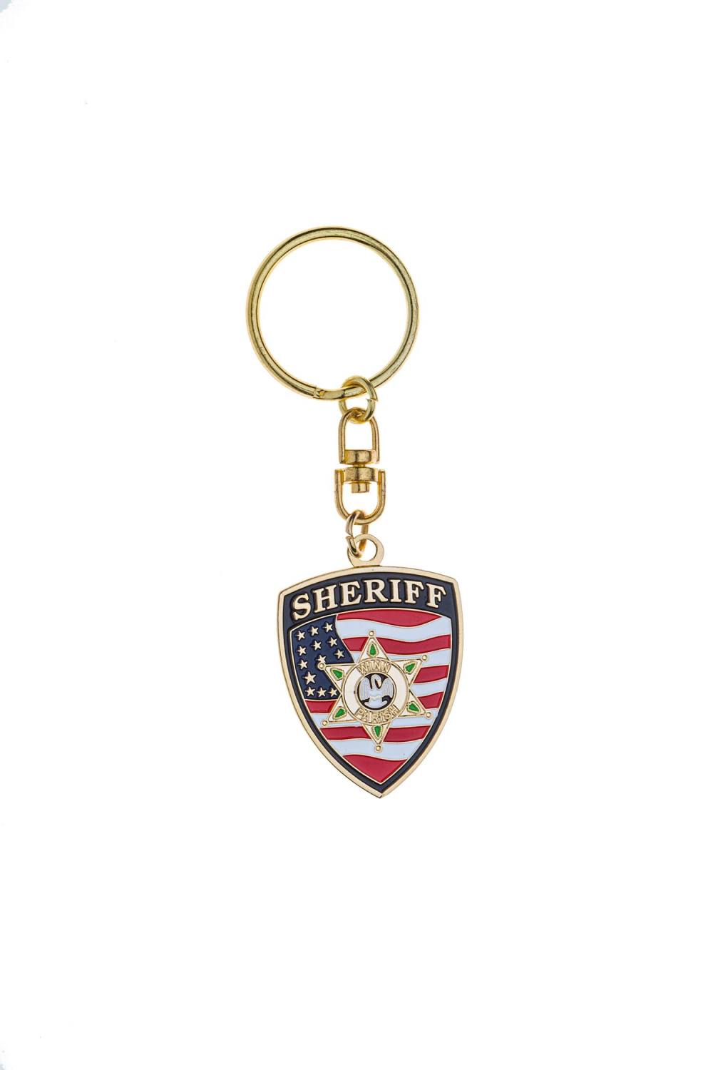 Sheriff metal keychain