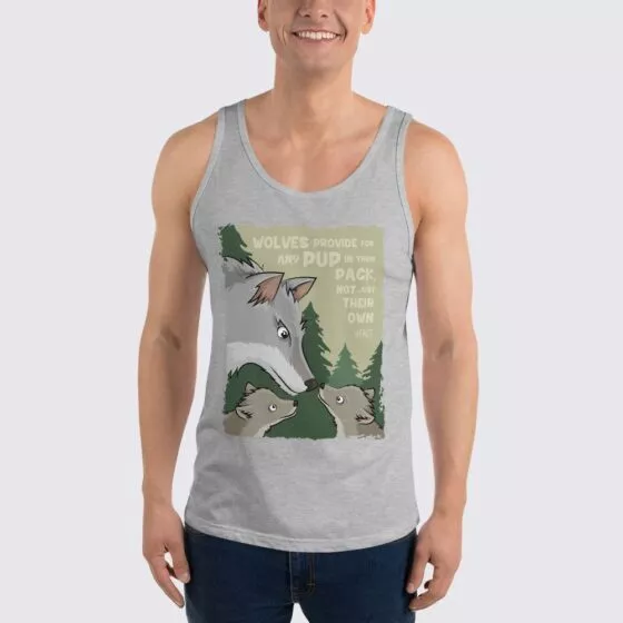 Men's Wolf Tank Top - Athletic Heather