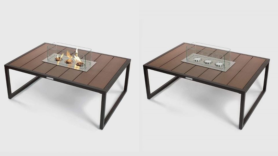 Terra Flame Laminate Wood Fire Table