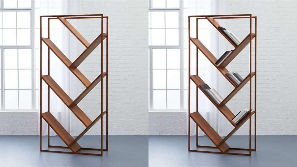 CB2 V Bookcase Room Divider