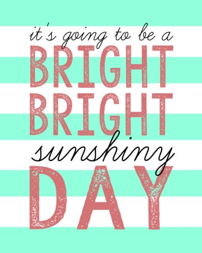 sunshiny day printable