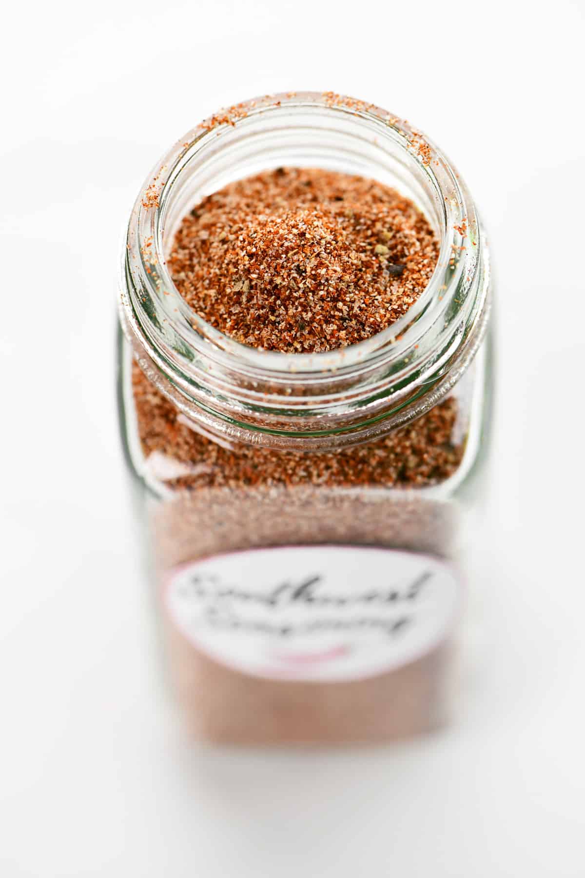 Inside a jar of southwest spice blend.