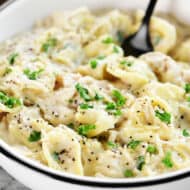 Slow Cooker Chicken Alfredo Tortellini