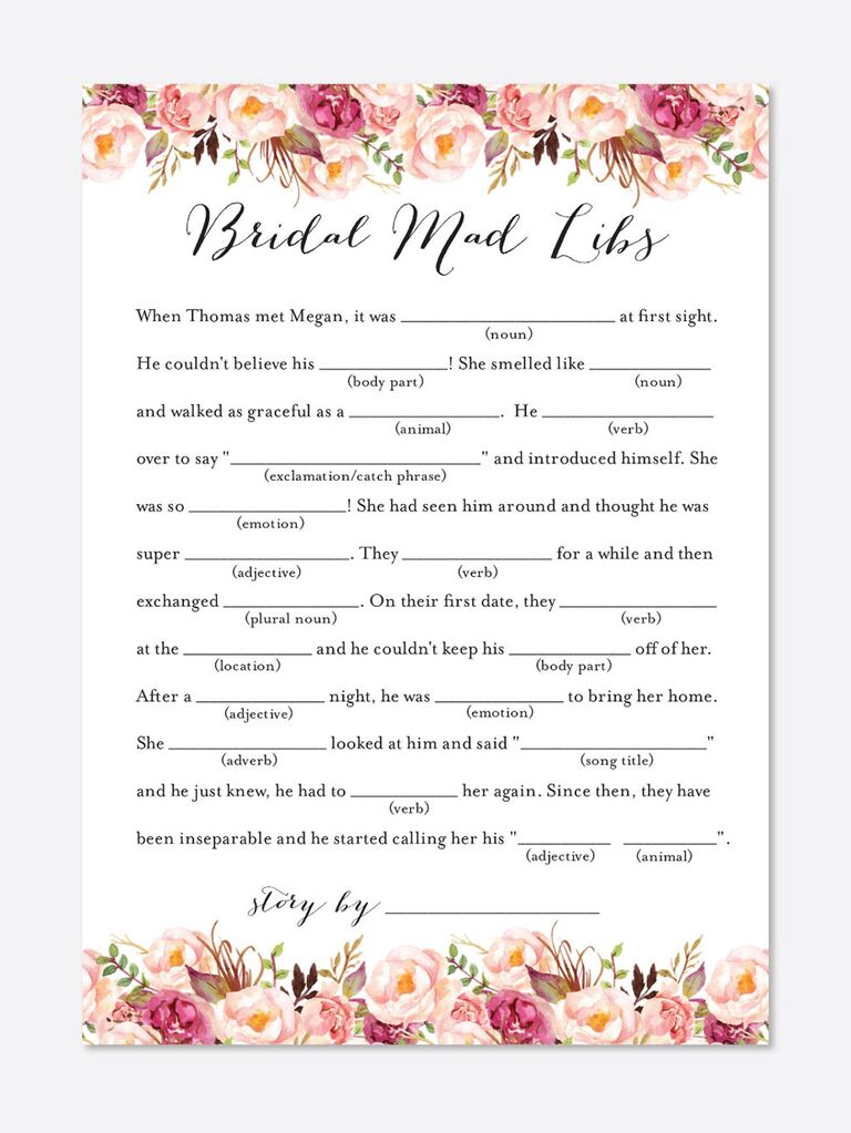 The 11 Best Printable Bridal Shower Games For Your Party