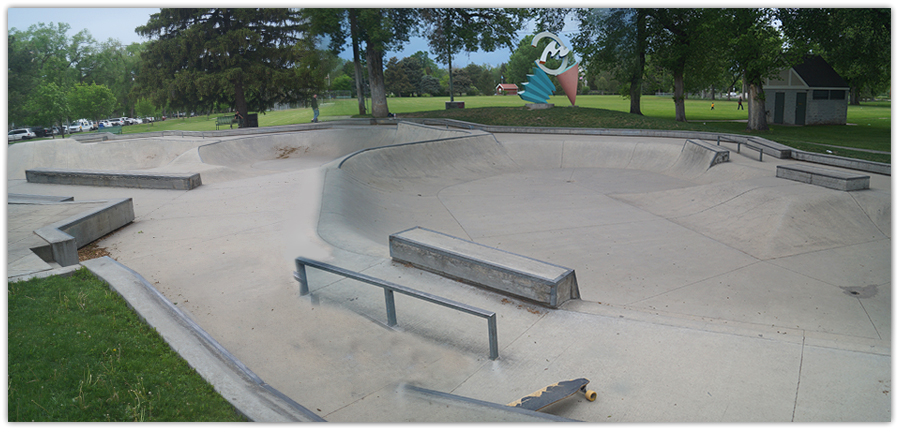 Street section jordan skate park Salt Lake City   