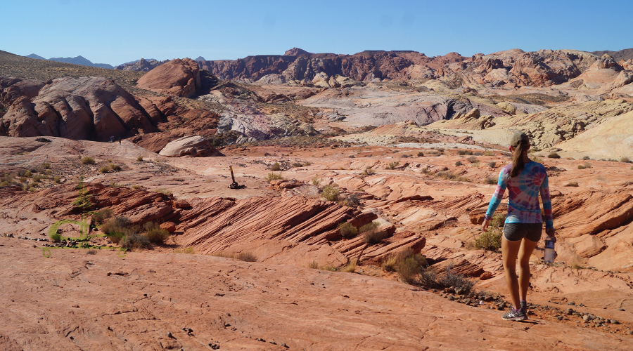 hiking near fire wave trail