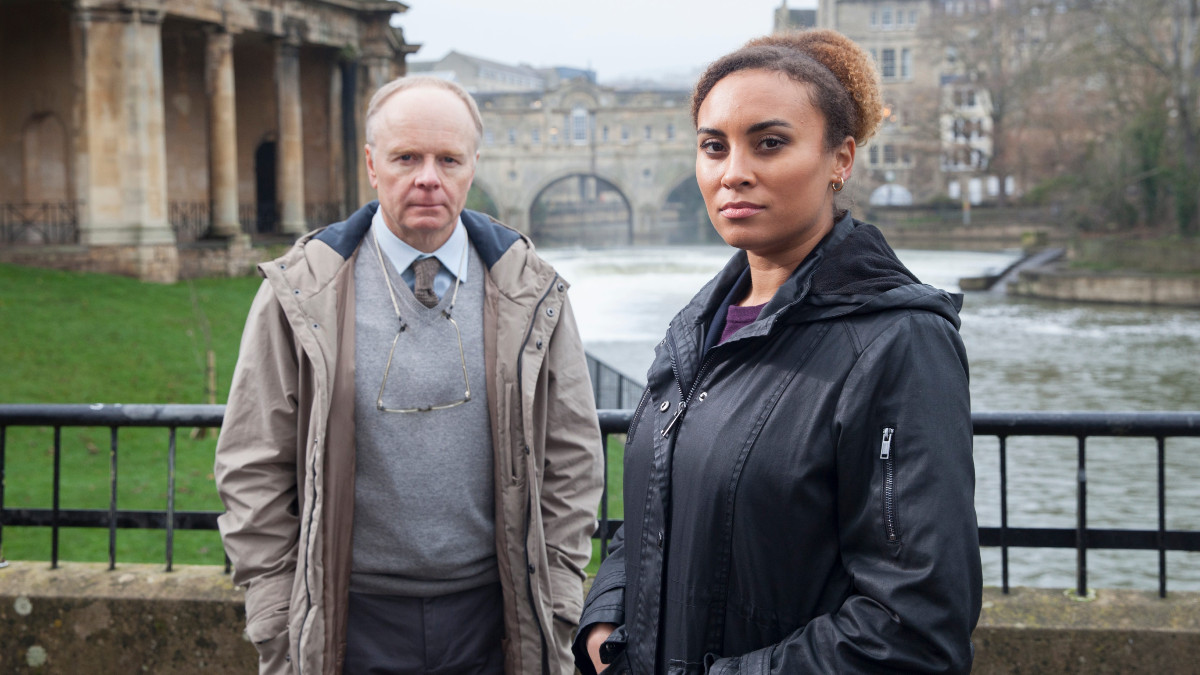 Jason Watkins as DS Dodds and Tala Gouveia as DCI Lauren McDonald in McDonalds & Dodds