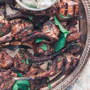 Mediterranean Grilled Lamb Chops with a side of Tzatziki