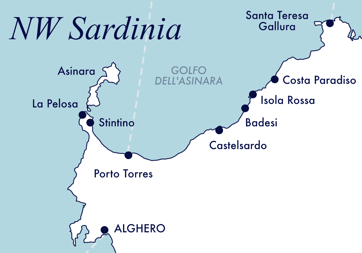 Best Beaches In Sardinia Map