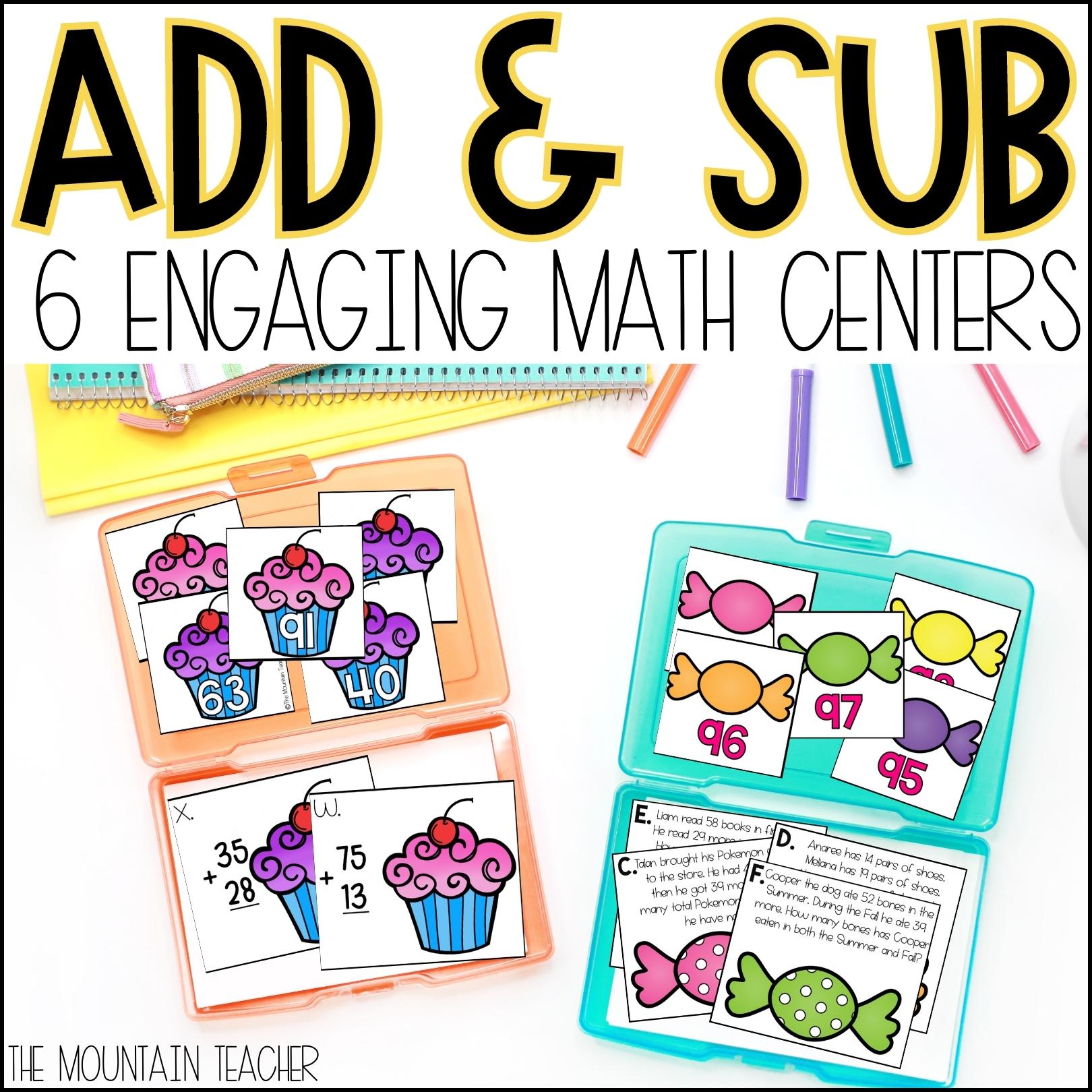 2 Digit Addition and Subtraction with Regrouping Activities with ...