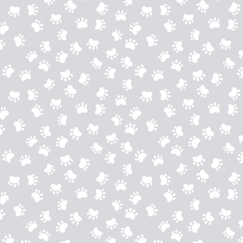 Susybee Kitty the Cat Paw Prints Grey 20393-150