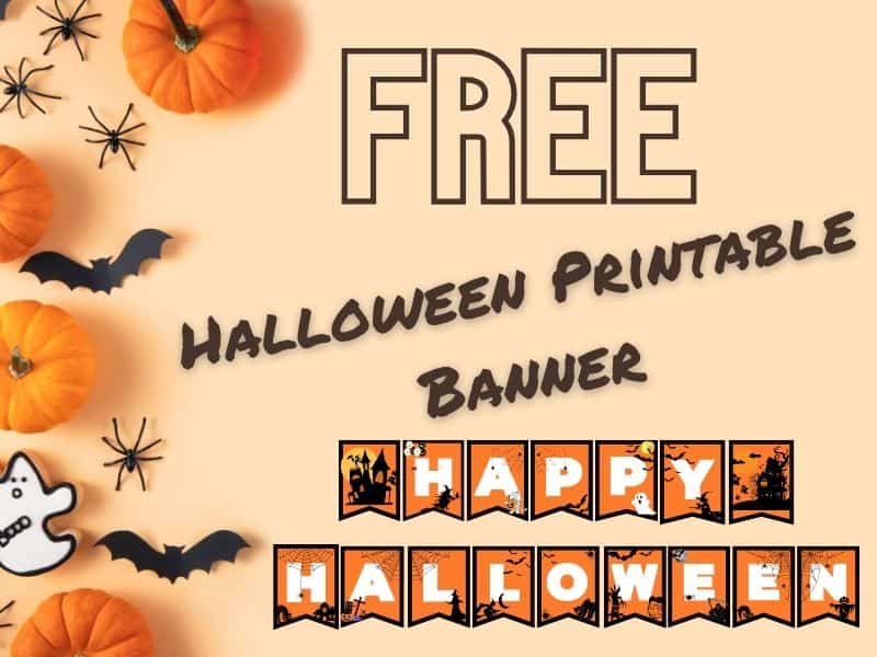 Halloween Printable Banner - The Peculiar Green Rose