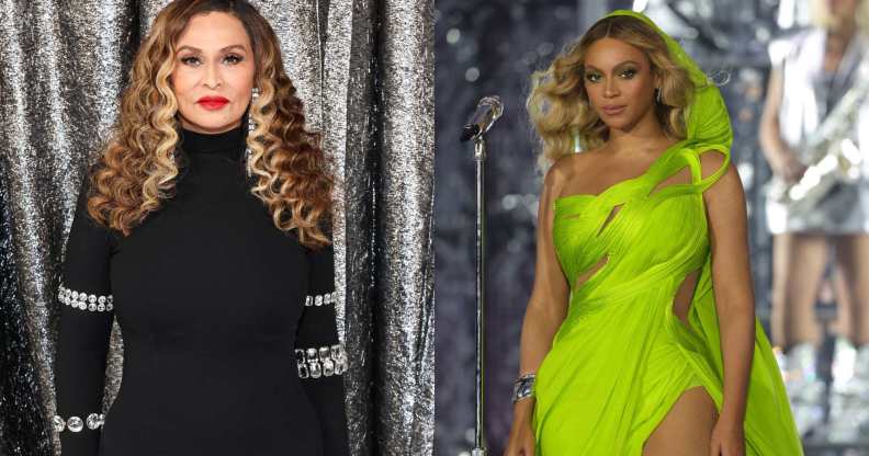 Tina Knowles and Beyoncé