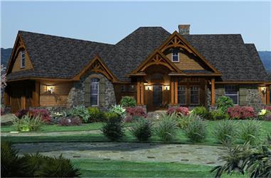 3-Bedroom, 2091 Sq Ft Ranch House Plan - 117-1092 - Front Exterior