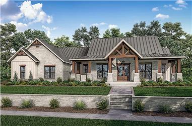 3-Bedroom, 2454 Sq Ft Ranch Home - Plan #142-1242 - Main Exterior