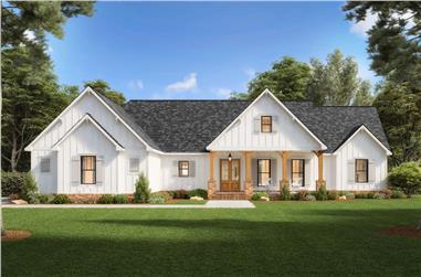 3-Bedroom, 2230 Sq Ft Modern Farmhouse Home -  Plan #206-1039 - Main Exterior