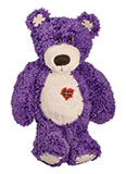 Soft Cuddly Purple Teddy Bear with Heart