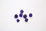 Transparent Purple Polyhedral Dice Set with White Numbers