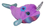 Plush Sparkly Purple Narwhal, Medium (10)