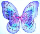 Purple Butterfly Wings for Kids - Layered