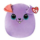 Squishy Round Dog Purple Plush Toy