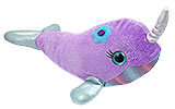 Plush Sparkly Purple Narwhal, Large (15)