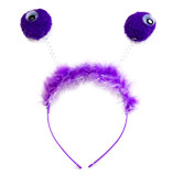 Kids Purple Pom Pom Googly Eyes Headband