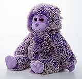 Fuzzy Plush Purple Monkey