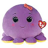 Squishy Round Octopus Purple Plush Toy